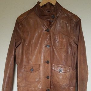 Cognac Leather Jacket
